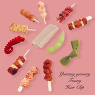 Creative Funny Cute Side Hairpin Simulation Food Skewers Ribs Fun Hairpin