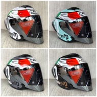 {ORIGINAL} Js ARMOR LEOPARD HALF FACE HELM FULLSET 3D SPOILER HANDLING PACKAGE