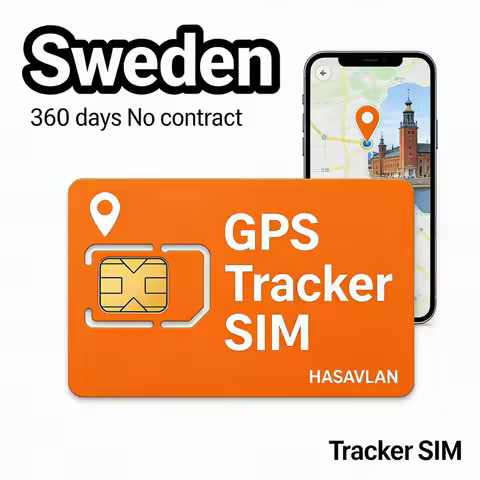 SIM card for tracker Sweden – standard/micro/nano 2G/3G/4G LTE Cat1 GPRS no contract 360MB/360 days 
