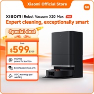 Xiaomi Robot Vacuum X20 Max | Extendable mop arm for in-depth edge cleaning, 8000Pa suction power