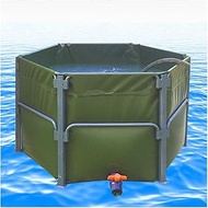 Pool Above Ground PVC Fish Farming Ponds, Bracket Fish Pond Canvas Swimming Pool Fold Water Storage 