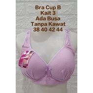 Bra Bh Cup B Cup/Wide Strap/3-Hook/No Wire/No Foam/G 611/38-44