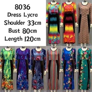 Clear Stock Offer Rm6 8036 Muslimah Corak Jubah Long Dress Lycra