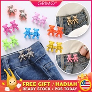 READY STOCK💝 GRIMO Bearish Waist Pins Brooch Women Brooches Dress Pant Skirt Jeans Waist Extension A