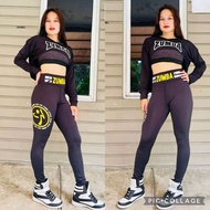 setelan crop leging panjang setelan crop top setelan senam panjang atasan crop