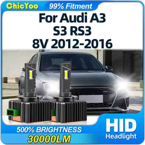 LED Headlight Bulbs 30000LM 120W HID Xenon Headlamps 6000K White Plug And Play For Audi A3 S3 RS3 8V