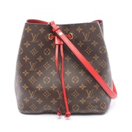 路易威登 NeoNoe 單肩斜背包 M44021 Monogram 帆布 紅色 二手 LV