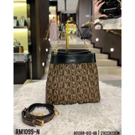 Jual tas serut bonia original bucket bag monogram les hitam Terbaik