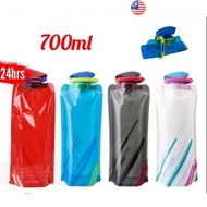 Bottle Bicycle Bottle Foldable Hiking Camping Picnic Water Bottle 700ml Bottle Foldable Reusable Por