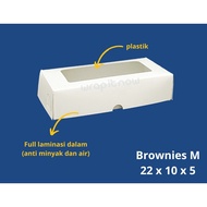 WHITE MICA BOX 22X10X5 CM 10pcs IVORY LAMINATED 365 GSM