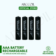 Arccoil AAA 800mAh Rechargeable Premium Black AA Ni-Mh Battery