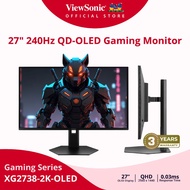 ViewSonic 27" XG2738-2K-OLED 240Hz QD-OLED Gaming Monitor with 0.03ms, HDR10, Ultra Fast, Built in S