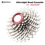 MEROCA Road Bike Cassette Ultra Light Hollow 11 Speed Weight Reduction Climbing Cassette Compatible 
