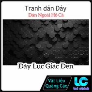 Aquarium Fish Tank Sticker, Arowana Fish Tank_Black Hexagonal Caro