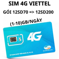 Sim 4G Viettel 12 tháng 12SD70(1GB/ngày) 12SD90(15GB/ngày) 12SD120(2GB/ngày) 12SD125(5GB/ngày)12SD15