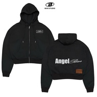 Boxy Angle Bios Zip Hoodie Boxy Hoodie Oversized Hoodie Hoodie Lelaki Genuine BOXY FORM