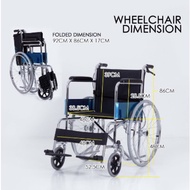 24INCH 809 GRADE Leather HOSPITAL FULL STAINLESS STEEL Foldable Wheelchair H0080 standard wheelchair