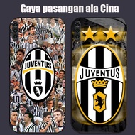 DK-68 JUVENTUS Casing GLASS soft frame black Samsung Note A70 10Plus A7 A70S A10 A02 A50 10 2018 Pro