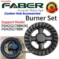 Faber Cookee Hob Accessories Burner Ring Set For FGH222 FGH252 FGH222/78BK(N) FGH252/78BK
