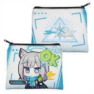 Blue Archive Game Peripls Cute Fashion Canvas Coin Purse Wallet Portable Arona Aris Aru Shiroko Mido