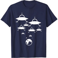 Alien Spaceships Landing On The Earth Ufo Fun Gift T-Shirt