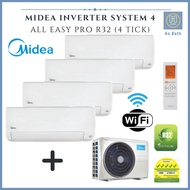 [WIFI] MIDEA MAE3M25E - ALL EASY PRO R32 / 5 tick Inverter System 4 Air Conditioner - Built-in WIFI Aircon