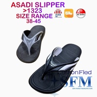 ASADI 1323 Size 38 - 45 Black Brown Slipper Design Men Ladies Kids Boy Girl Flip-Flop Outdoor Indoor Home SG Seller LEMONFIED SFM