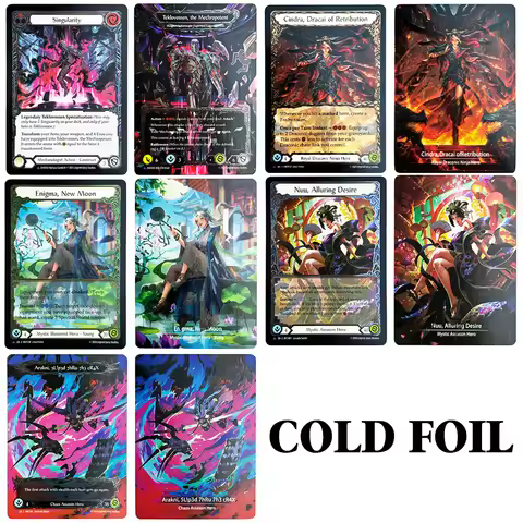 COLD FOIL FAB TCG Card Proxy Double-sided Game card Arakni 5L!p3d 7hRu 7h3 cR4X Nuu Alluring Desire 