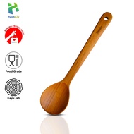 KAYU Ktmstore homLiv Ladle Soup Spoon Teak Wood Godiva Foodgrade Ladle Wooden Soup Spoon