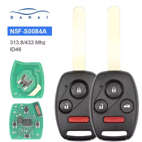 DAhai car 2/3/4 Buttons For Honda Civic EX Si 2006 - 2013 Remote Car Key Fob 313.8/433 Mhz STREAM ID