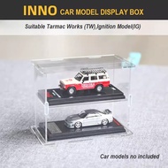 STE88 INNO 64/ TW/ IG Acrylic Display Box for 2 Slots 1:64 Scale Die-cast Car Model Display