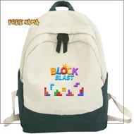 QP Children's Block Blast Bag Comfortable School Backpack Unisex Characteristic Gamers Fashion Styli