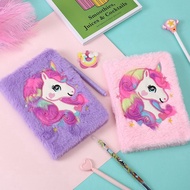 Unicorn Cute Notebook Fur Cover Students