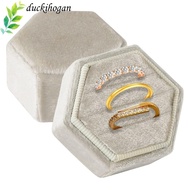 DUCKIHOGAN 3 Slots, Velvet Jewelry Ring Box, Proposal Women