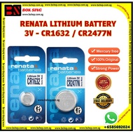 RENATA LITHIUM BATTERY 3V/CR1632 / CR2477N