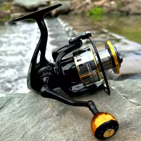 Rooblinos HE Spinning Reels Ultralight Metal 5.2:1 Gear Ratio 1000-7000 Saltwater Or Freshwater Big 