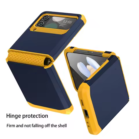 Telescopic Hinge Silicone Case For Samsung Galaxy Z Flip 6 4 5 3 5G Shockproof Back Cover For Samsun