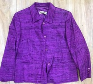 平讓 小着 Gerry Weber Size 38 紫色 女裝 意大利製 棉質 扣鈕 外套 Purple Cotton Suit Jacket