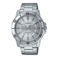 [Powermatic] Casio MTPVD01D-7C MTP-VD01D-7C Silver Analog Stainless Steel Quartz Sporty Dress Men's Watch