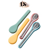 LS - 2-in-1 Cutlery Set H1086 Stainless Steel Spoon and Fork Plus Thick Food Grade Box
