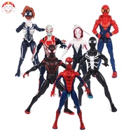 Marvel Avengers Action Figures Spiderman Spider Woman Gwen Stacy Venom Black Spider-man Miles Morales Model Toys for Kid