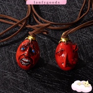 LANFYGOODSS Behelit Griffith Egg of King Necklace, Metal Round 1997 Anime Cosplay Props, Resin Anime
