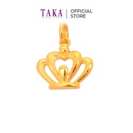 TAKA Jewellery 999 Pure Gold Pendant Crown