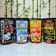 Akari Premium Blue Yellow Red Maxi Louhan Pro Louhan Fish Pellets Channa Predator Floating 2mm - 100