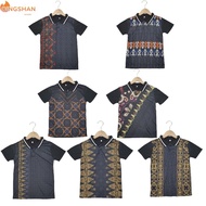 Kids T-shirt Collar Jersey Material Batik Print | Baju T-shirt Kolar Kanak-Kanak Corak Batik |