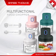 Swiss Thomas Cordless Tanpa Wired Mini Chopper Blender Rechargeable USB Food Processor Electric Garl