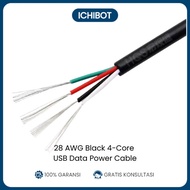 28 AWG Black 4-Core Sore Wire 28AWG 28-Gauge Wire USB Data Cable Power Cable Four-core Experimental 