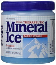 Mineral Ice Pain Relieving Gel, Original Therapeutic, 2 Count, 8 Ounces. Mineral Ice Pain Relieving 