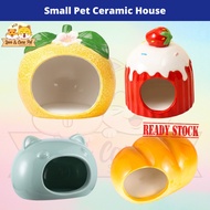 Cute Colorful Hideout Ceramic House for Hamster Small Pet / Rumah Seramik Hideout untuk Haiwan Kecil