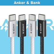 Anker Zolo 140W Type C Cable, Braided and Dirt-Free Type C Fast Charging Cable